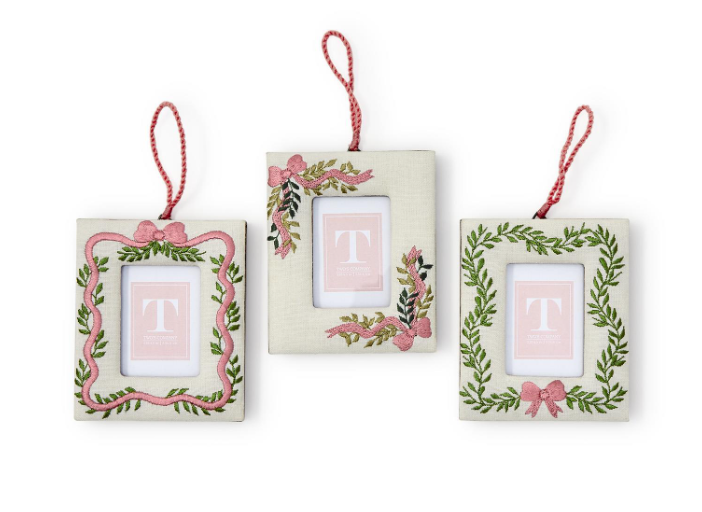 EMBROIDERED PHOTO FRAME ORNAMENT