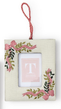 EMBROIDERED PHOTO FRAME ORNAMENT