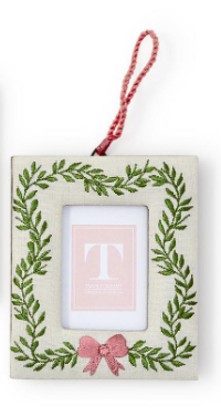 EMBROIDERED PHOTO FRAME ORNAMENT