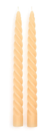 SET OF 2 TWIST TAPER CANDLES