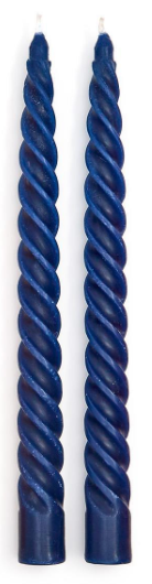 SET OF 2 TWIST TAPER CANDLES