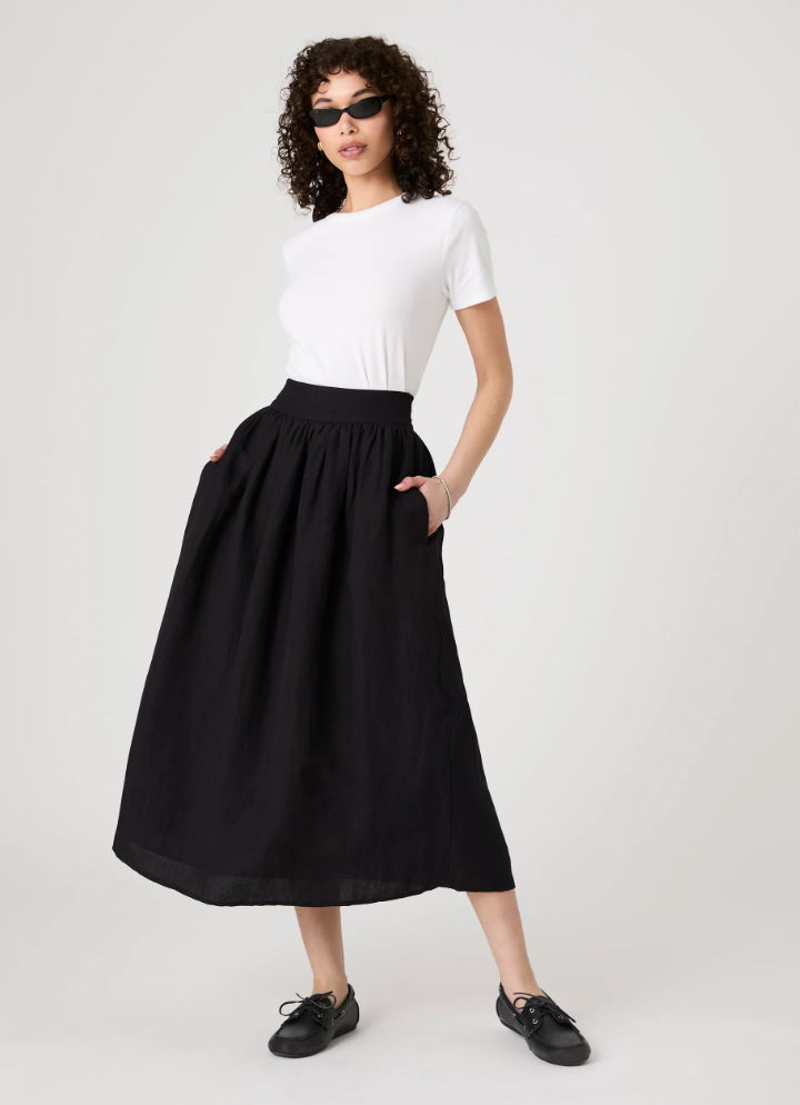 BIRDIE LINEN MAXI SKIRT