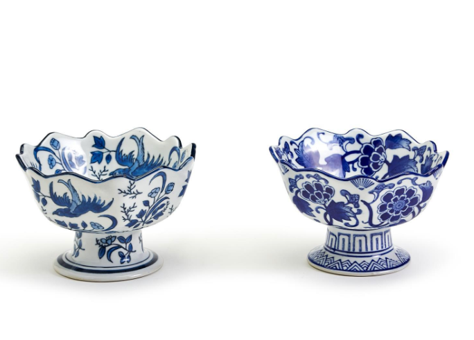 SCALLOPED EDGE FOOTED BOWL