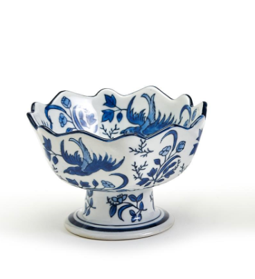 SCALLOPED EDGE FOOTED BOWL