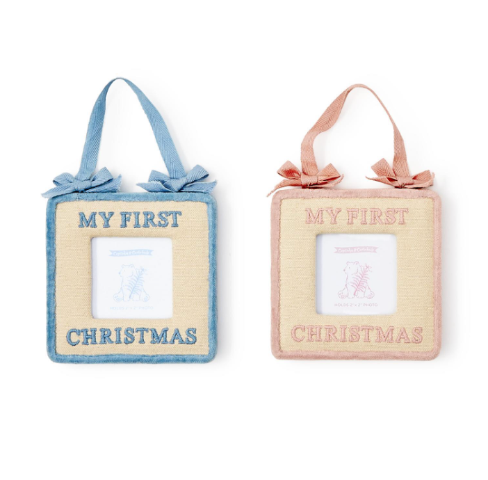 BABY'S FIRST CHRISTMAS KEEPSAKE PHOTO FRAME ORNAMENT