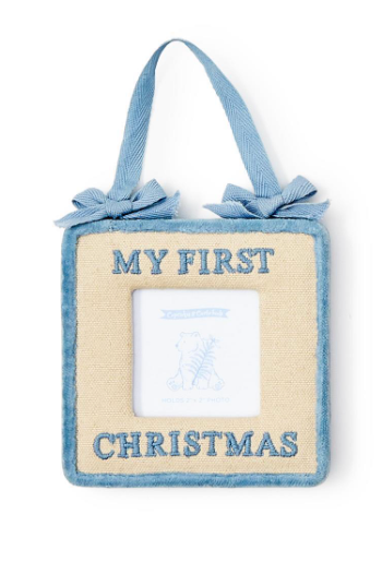 BABY'S FIRST CHRISTMAS KEEPSAKE PHOTO FRAME ORNAMENT