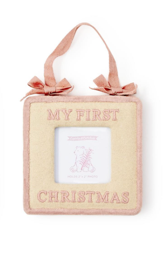 BABY'S FIRST CHRISTMAS KEEPSAKE PHOTO FRAME ORNAMENT