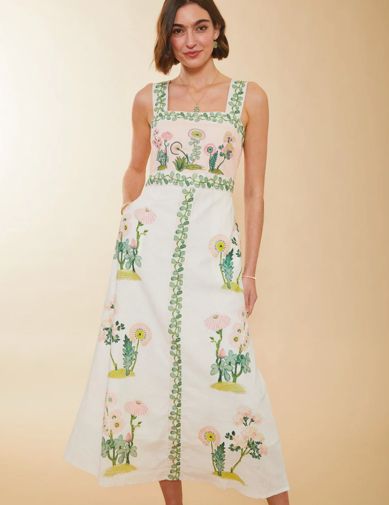CLEONA MIDI DRESS - ENCLAVE FLORAL SPRIGS