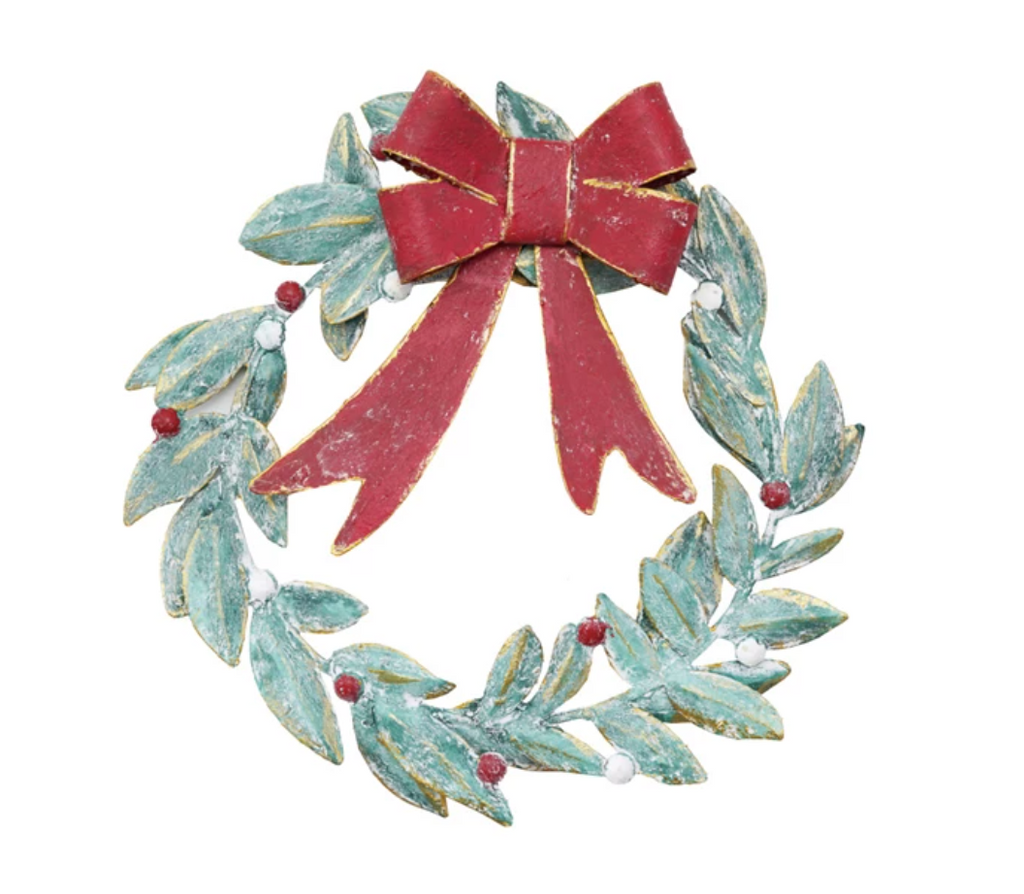 ROUND METAL MISTLETOE WREATH