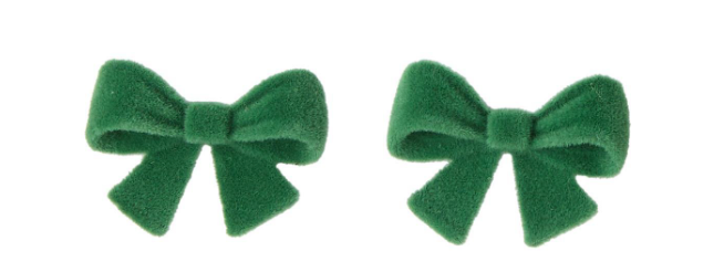 VELVET BOW EARRING