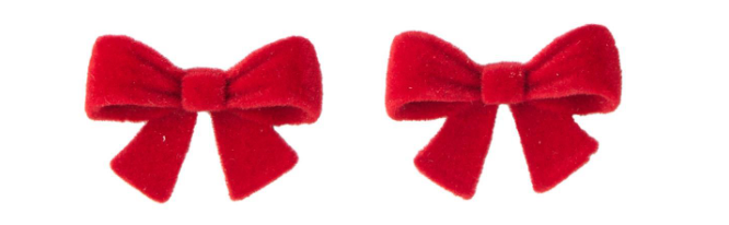 VELVET BOW EARRING