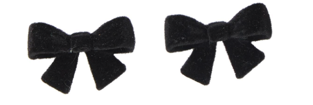 VELVET BOW EARRING