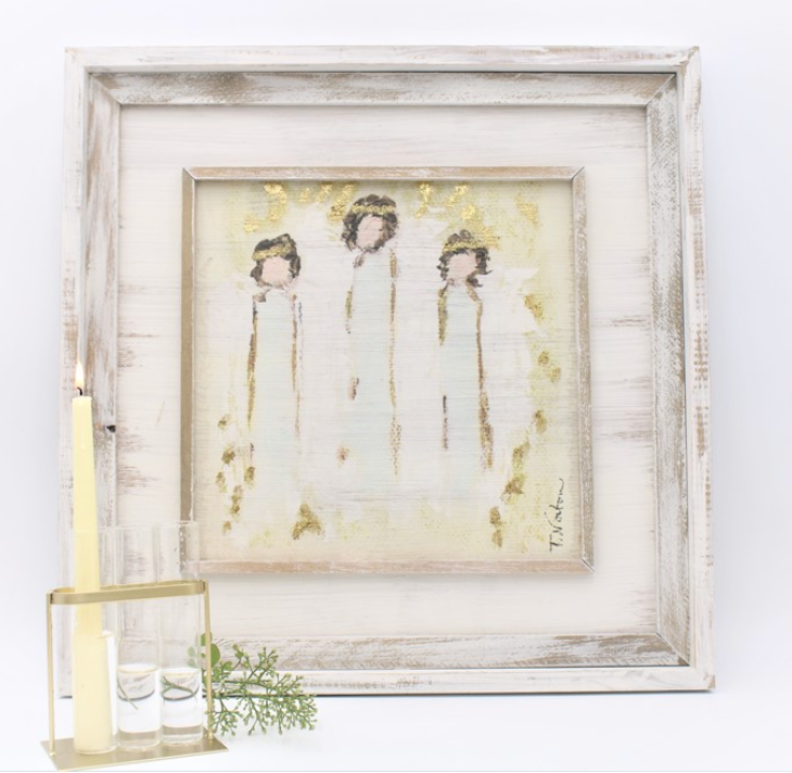 ANGEL TRIO WOOD WALL ART