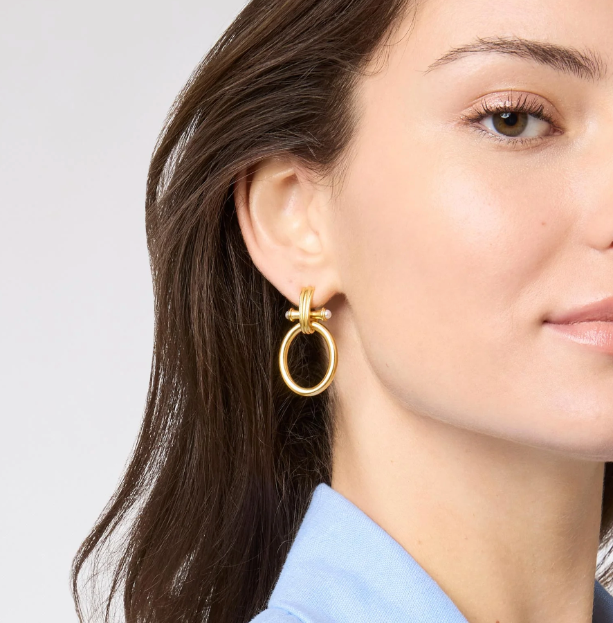 JULIE VOS BAMBOO DOORKNOCKER EARRING