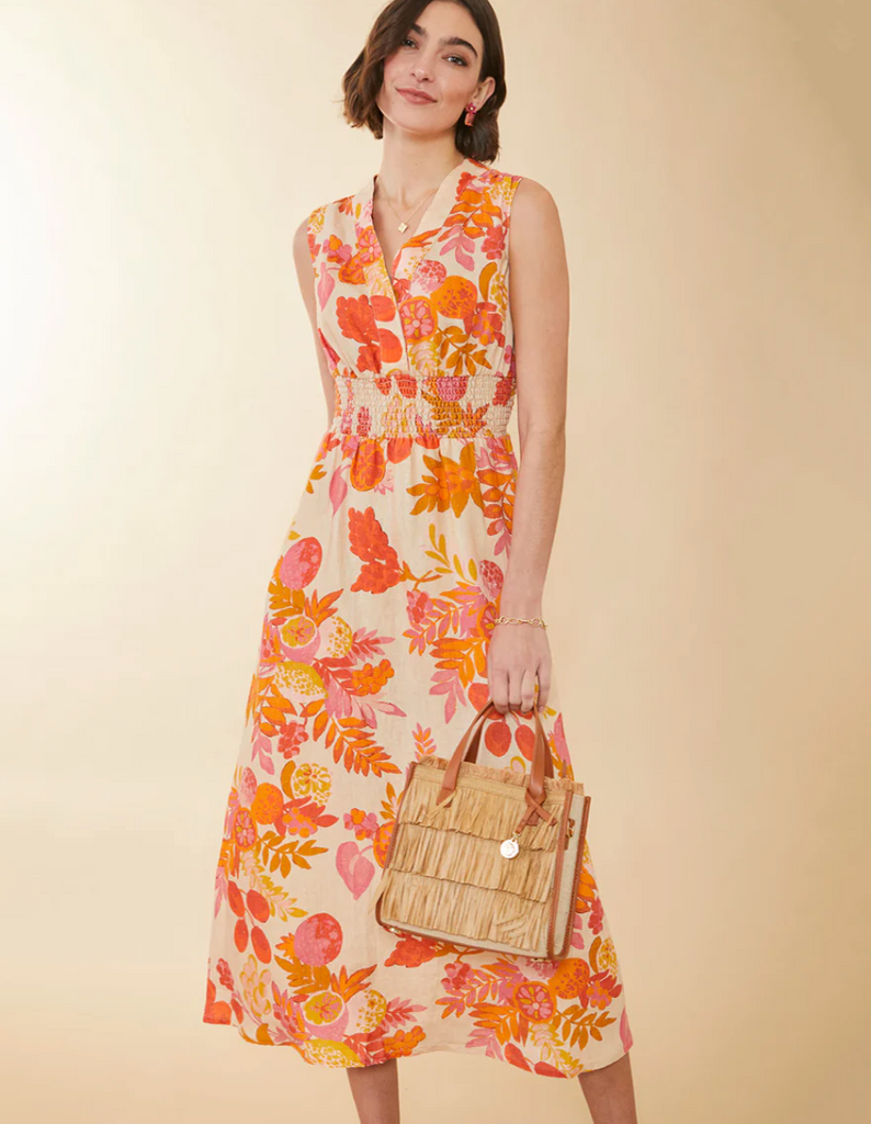 CARLYN MIDI DRESS - RICHMOND HILL FRUIT PRINT