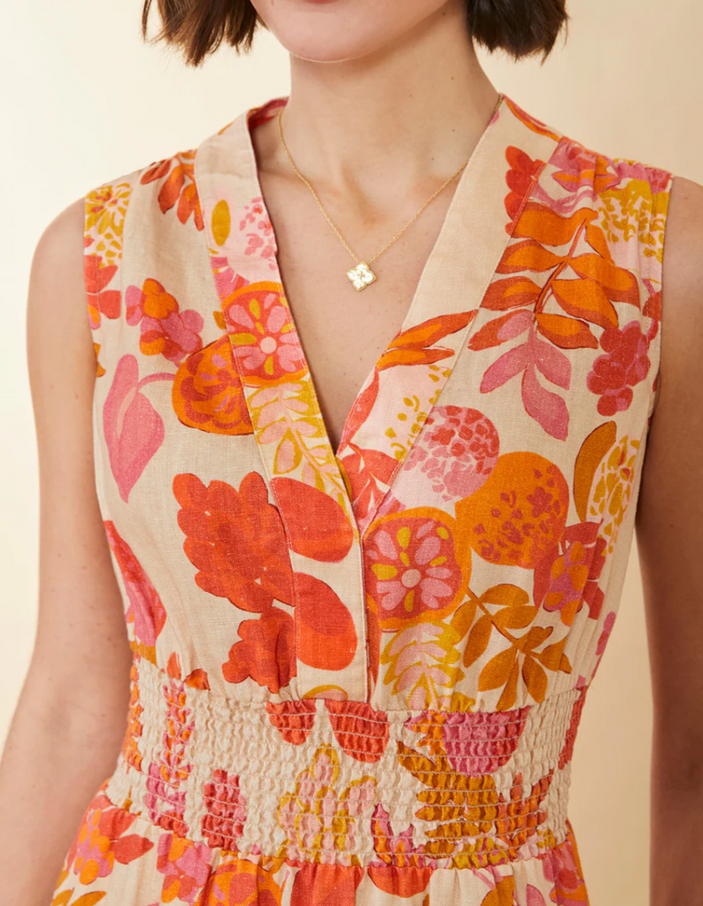 CARLYN MIDI DRESS - RICHMOND HILL FRUIT PRINT