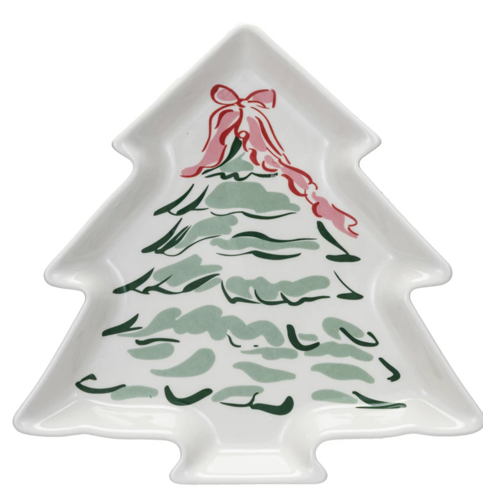 STONEWARE TREE SHAPED PLATE - IN STORE PICK UP ONLY!
