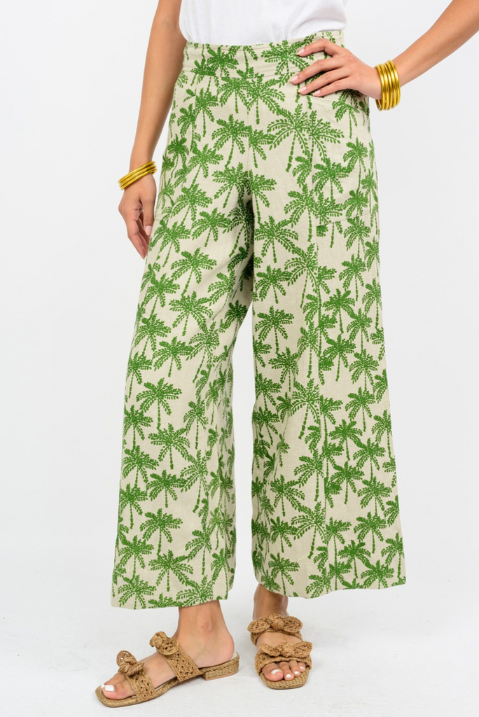 PALM TREE PANT - NATURAL