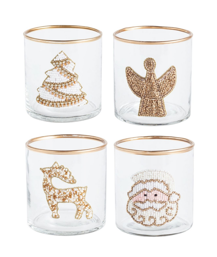 BEADED TEA LIGHT HOLDER - 4 STYLES