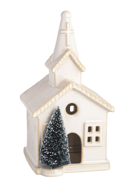 CERAMIC CHURCH SITTER - 3 SIZES