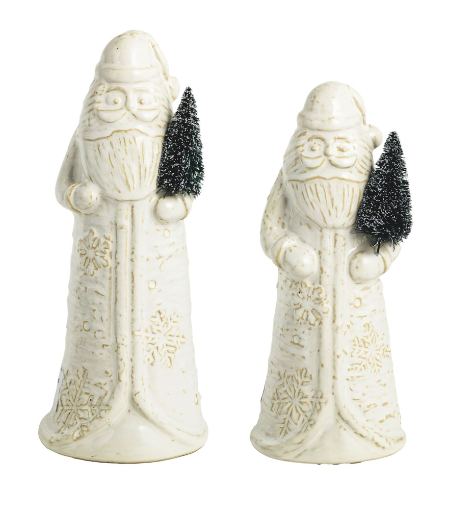 WHITE CHRISTMAS SANTA SITTER - 2 SIZES
