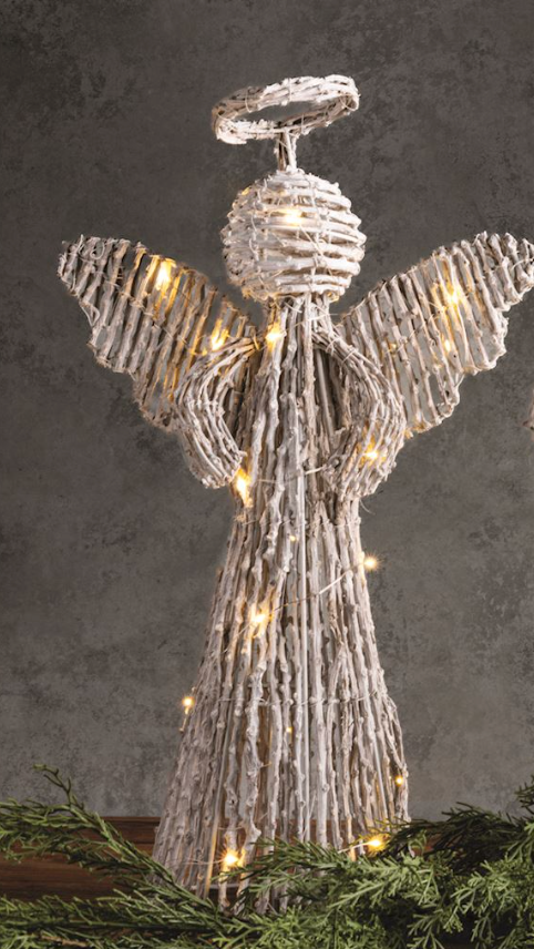 LIGHT-UP RATTAN ANGEL - 2 SIZES