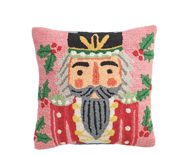 NUTCRACKER HOOKED WOOL PILLOW - 2 SIZES
