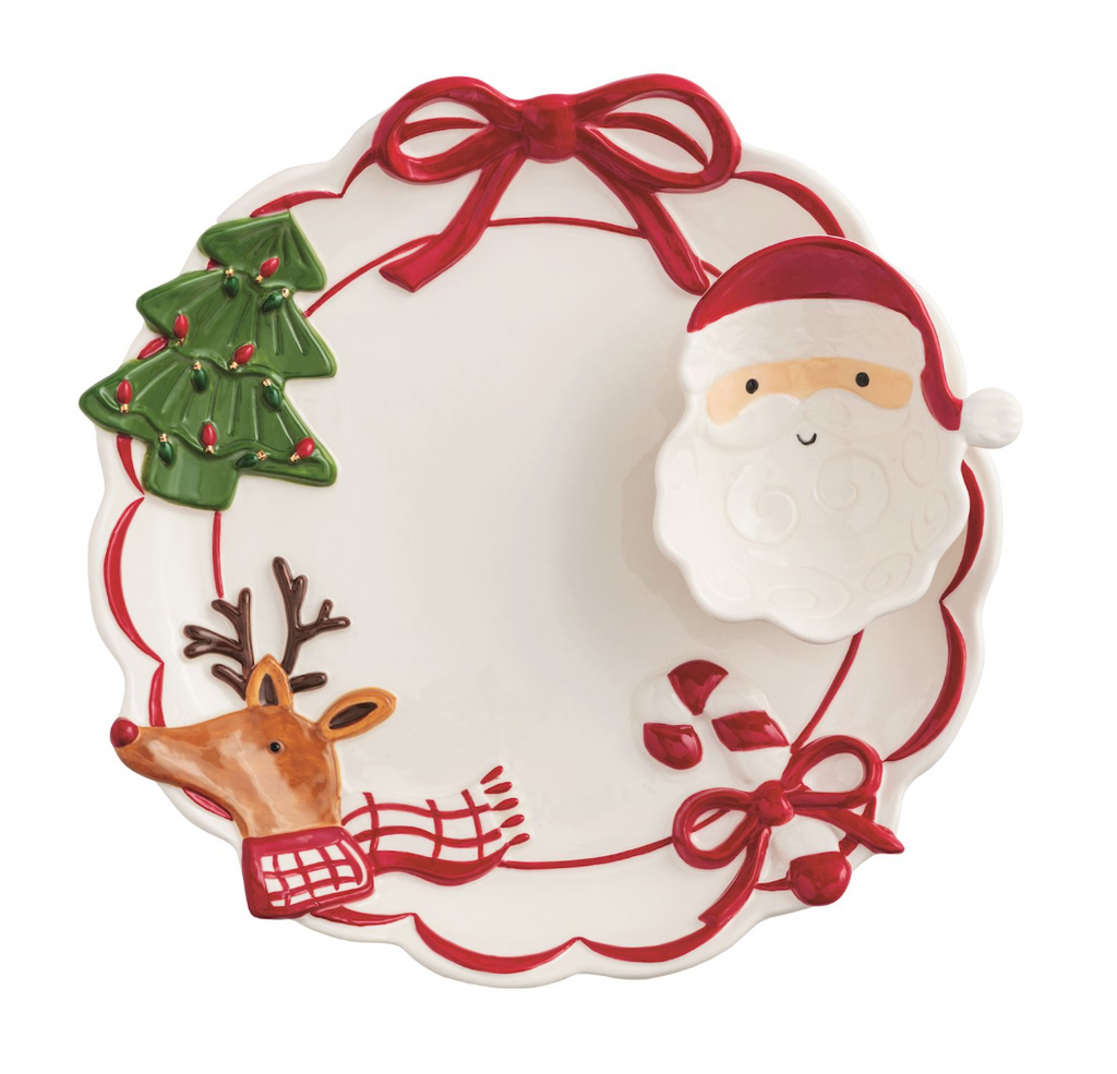 WHIMSY CHRISTMAS CHIP & DIP SERVER