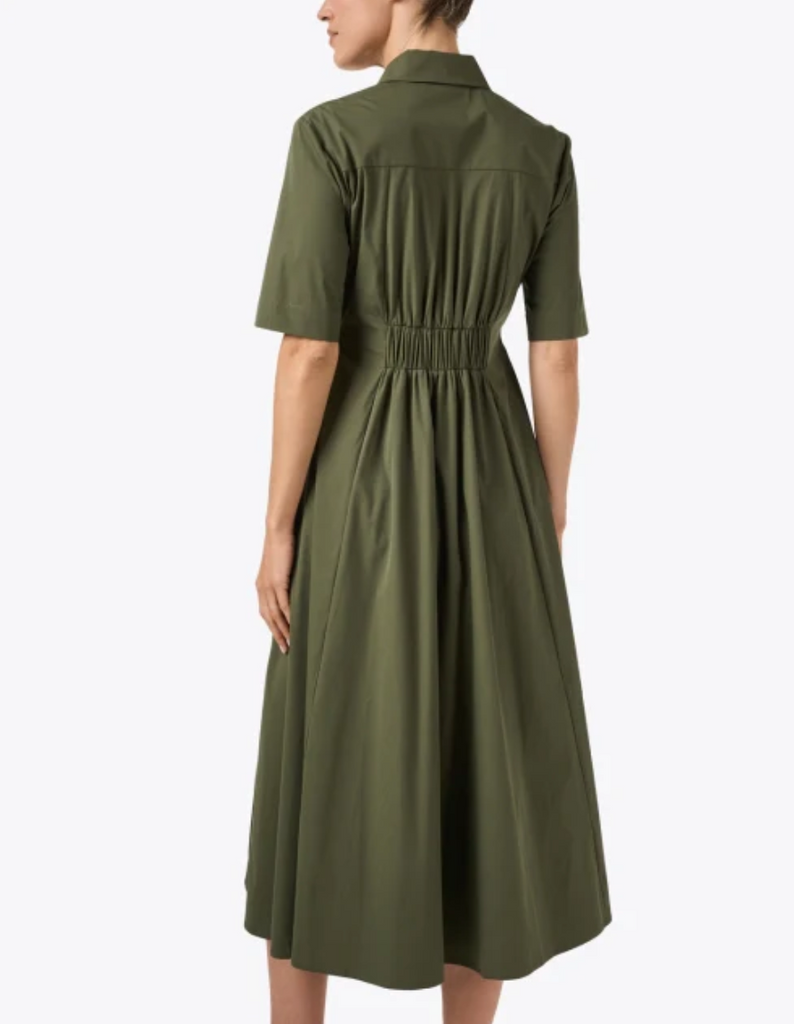 RYLIE SHIRT DRESS - OLIVE GREEN