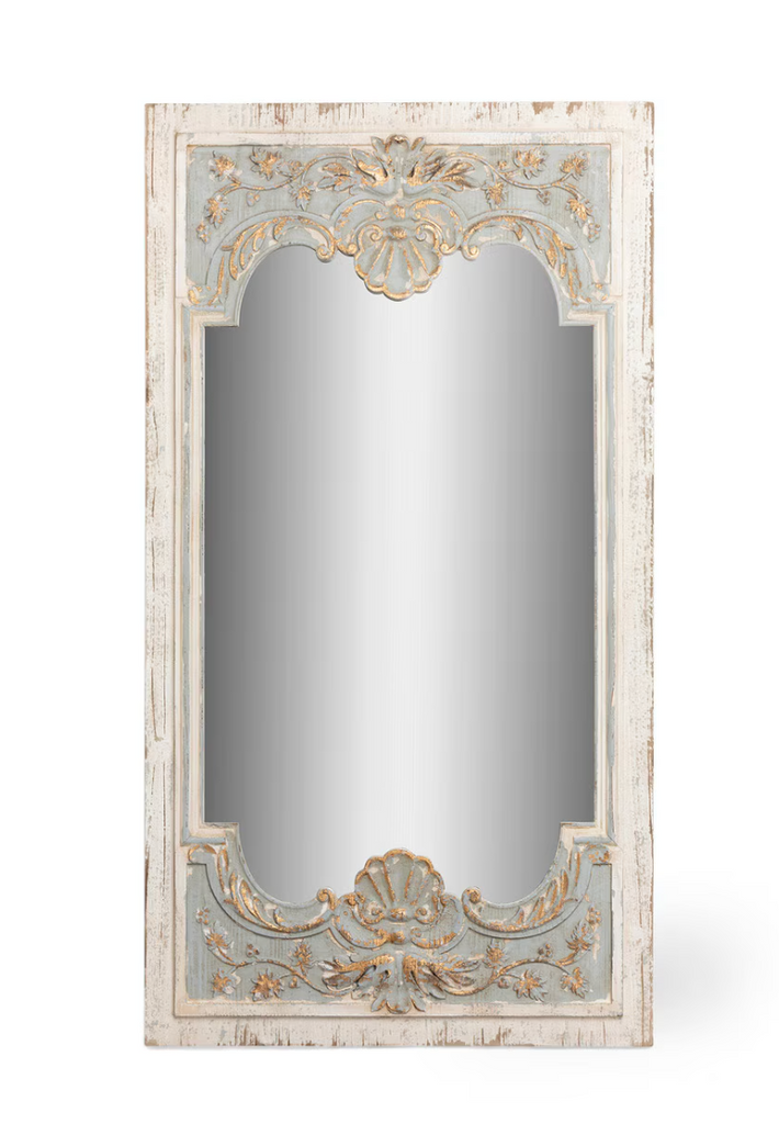 COQUILLE CARVED WOOD MIRROR - IN STORE PICK UP ONLY!