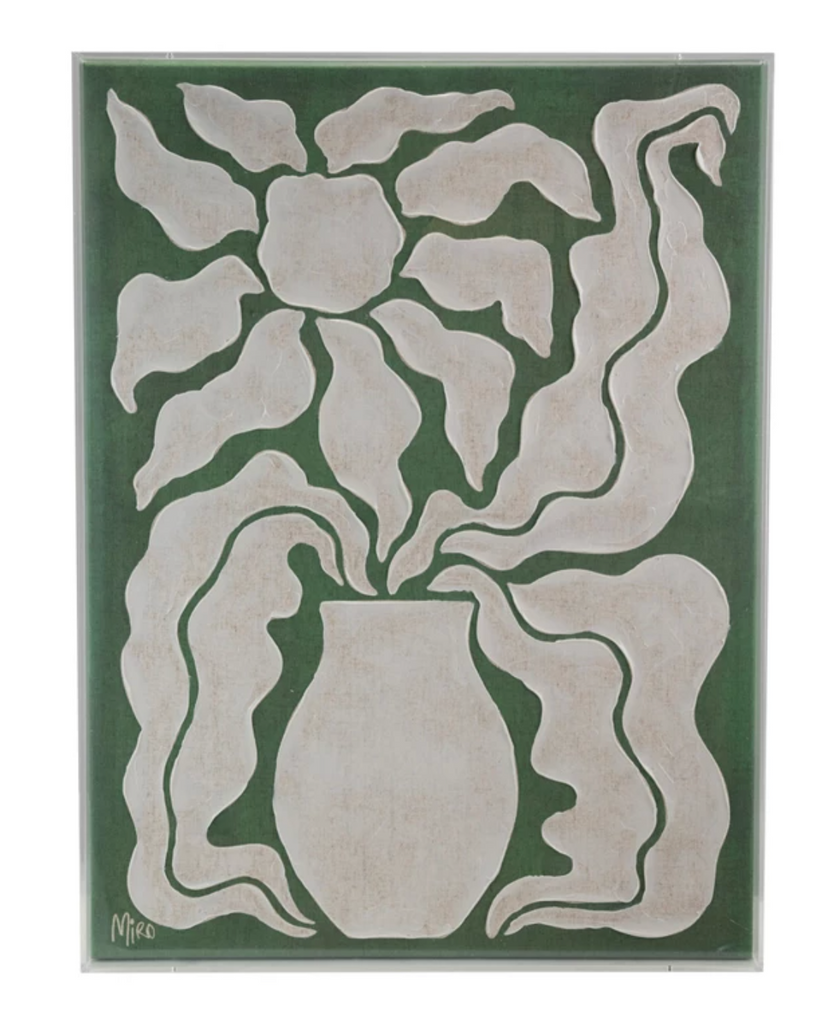 HAND-PAINTED ACRYLIC BOX FRAMED CANVAS WALL DECOR - IN STORE PICKUP ONLY