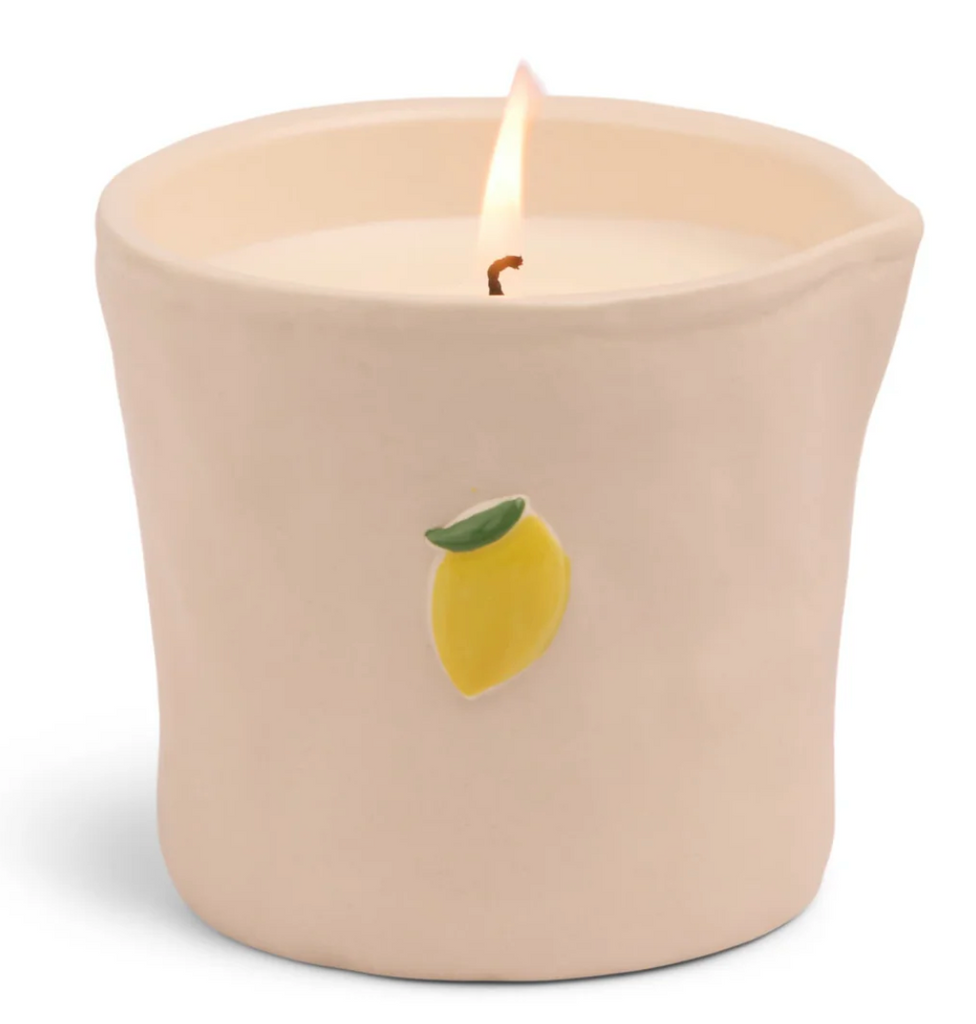 BISTRO 8OZ MEYER LEMON CANDLE WHITE CERAMIC