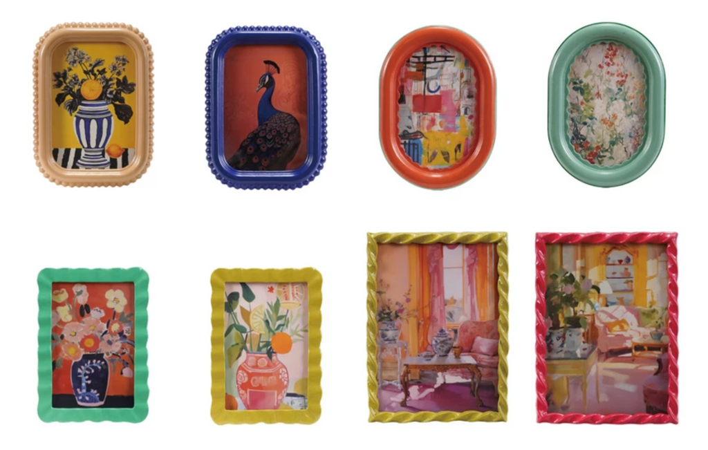 RUFFLED PHOTO FRAME - 2 SIZES - ASSORTED COLORS