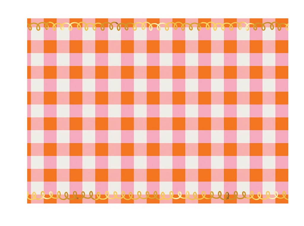 PAPER TABLE RUNNER - PLAID