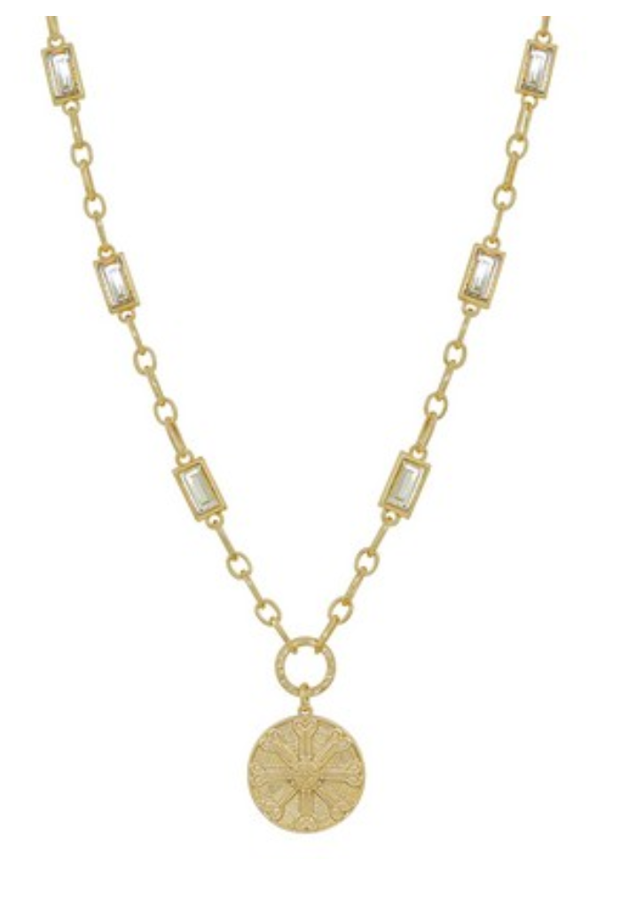 FLIP GOLD CLEAR NECKLACE
