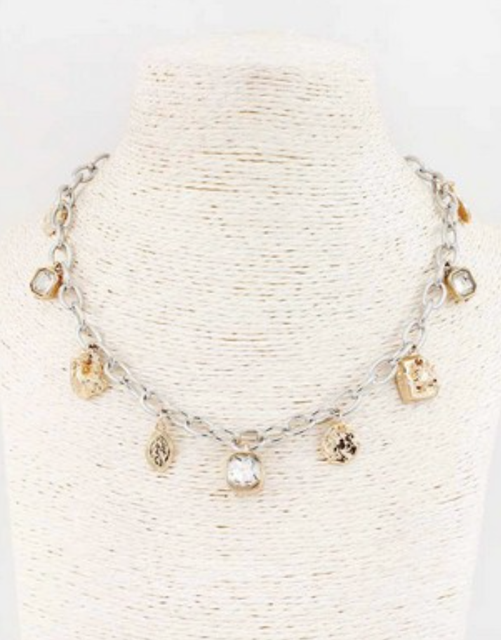 FLYNN GOLD SILVER NECKLACE
