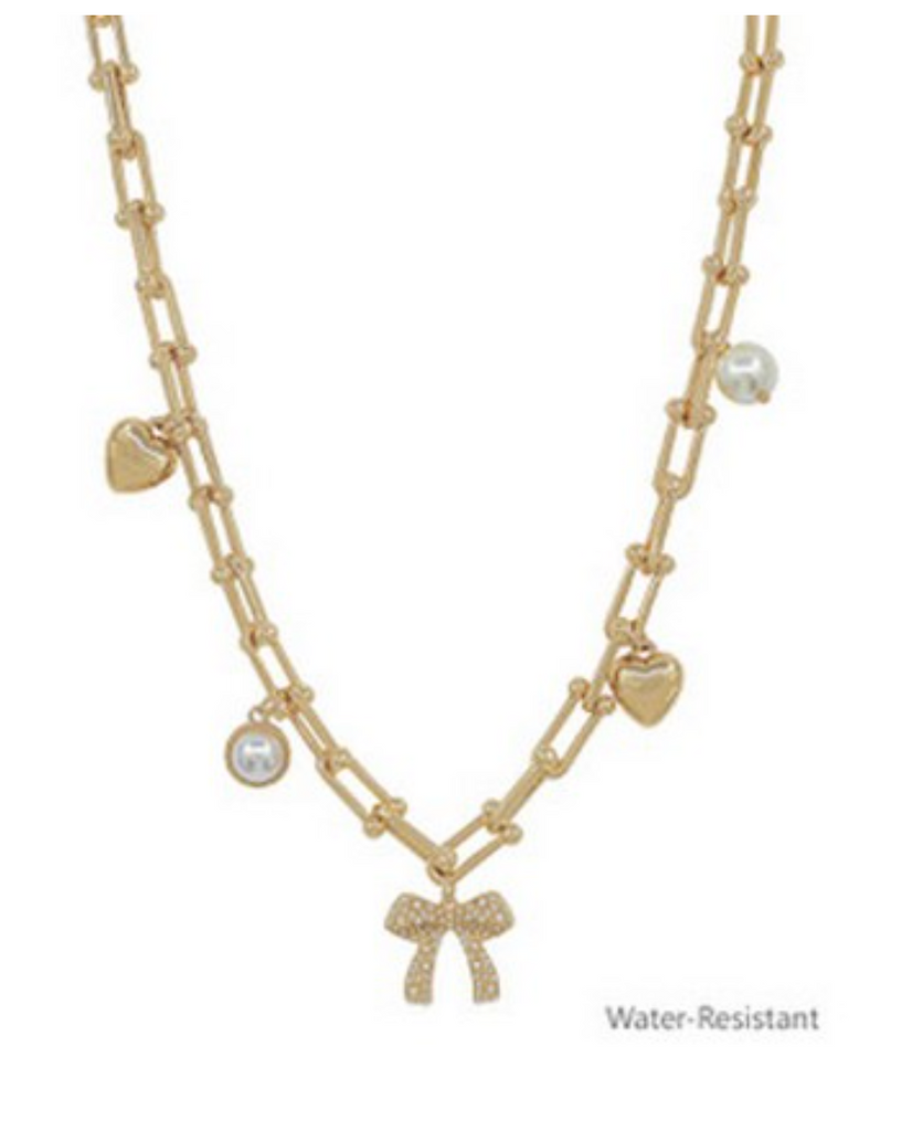 EVAN GOLD PEARL NECKLACE