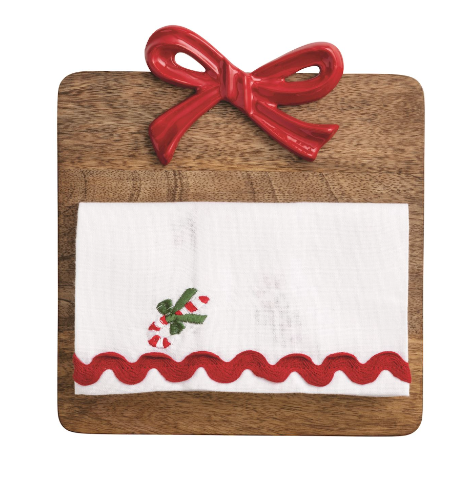 RED BOW CUTTING BOARD