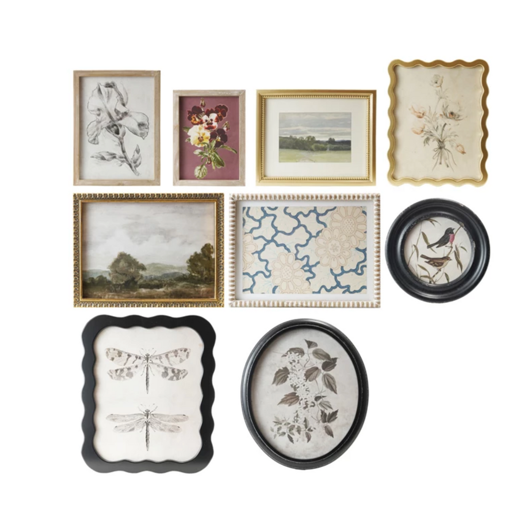 WOOD FRAMED WALL DECOR - IN STORE PICK UP ONLY!