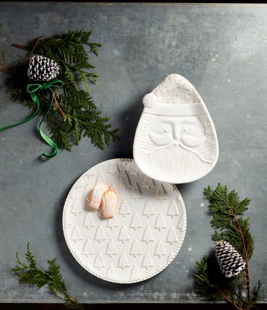 WHITE CHRISTMAS PLATTERS - 2 STYLES - IN STORE PICK UP ONLY