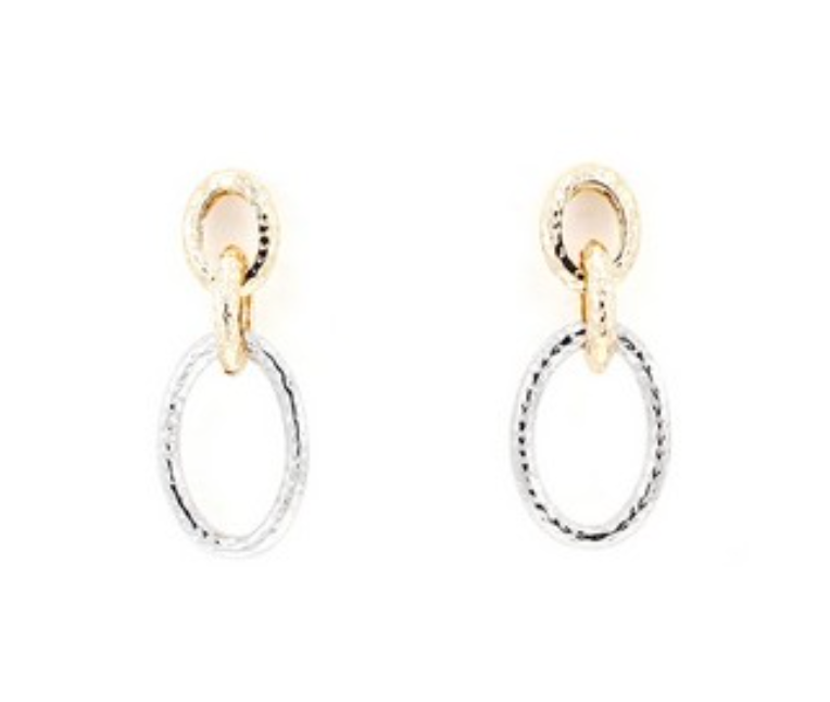 NELA GOLD SILVER EARRINGS