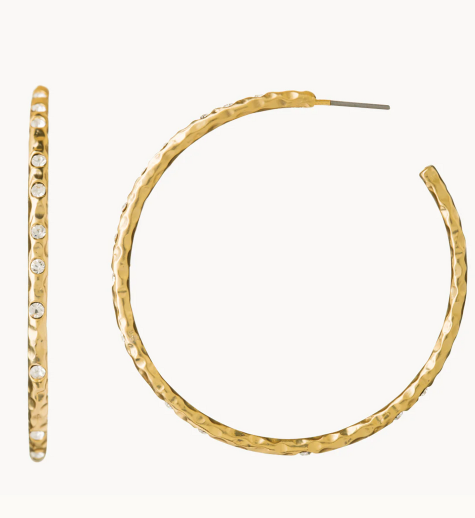 FIZZ HOOP EARRINGS CRYSTAL