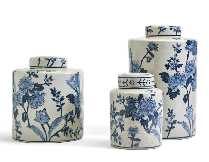 JAPANESE BLOSSOM TEA JARS - IN STOE PICK-UP ONLY!