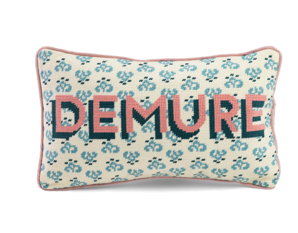 DEMURE NEEDLEPOINT PILLOW