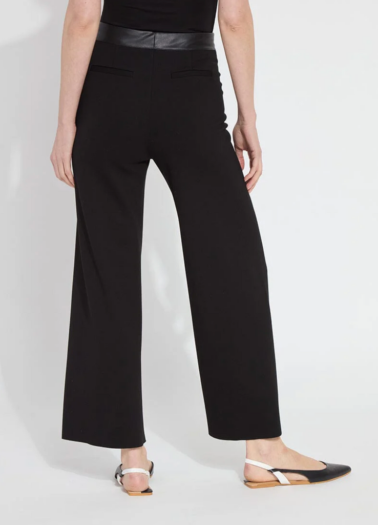 LYSSE' DENVER HI WAIST WIDE LEG PANT - BLACK