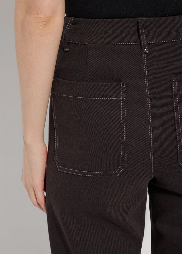 LYSSE' ERIN HI WAIST WIDE LEG DENIM - DOUBLE ESPRESSO