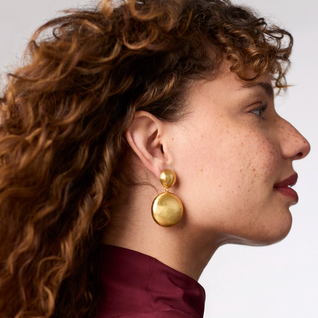 JULIE VOS SOLARA STATEMENT EARRING - GOLD