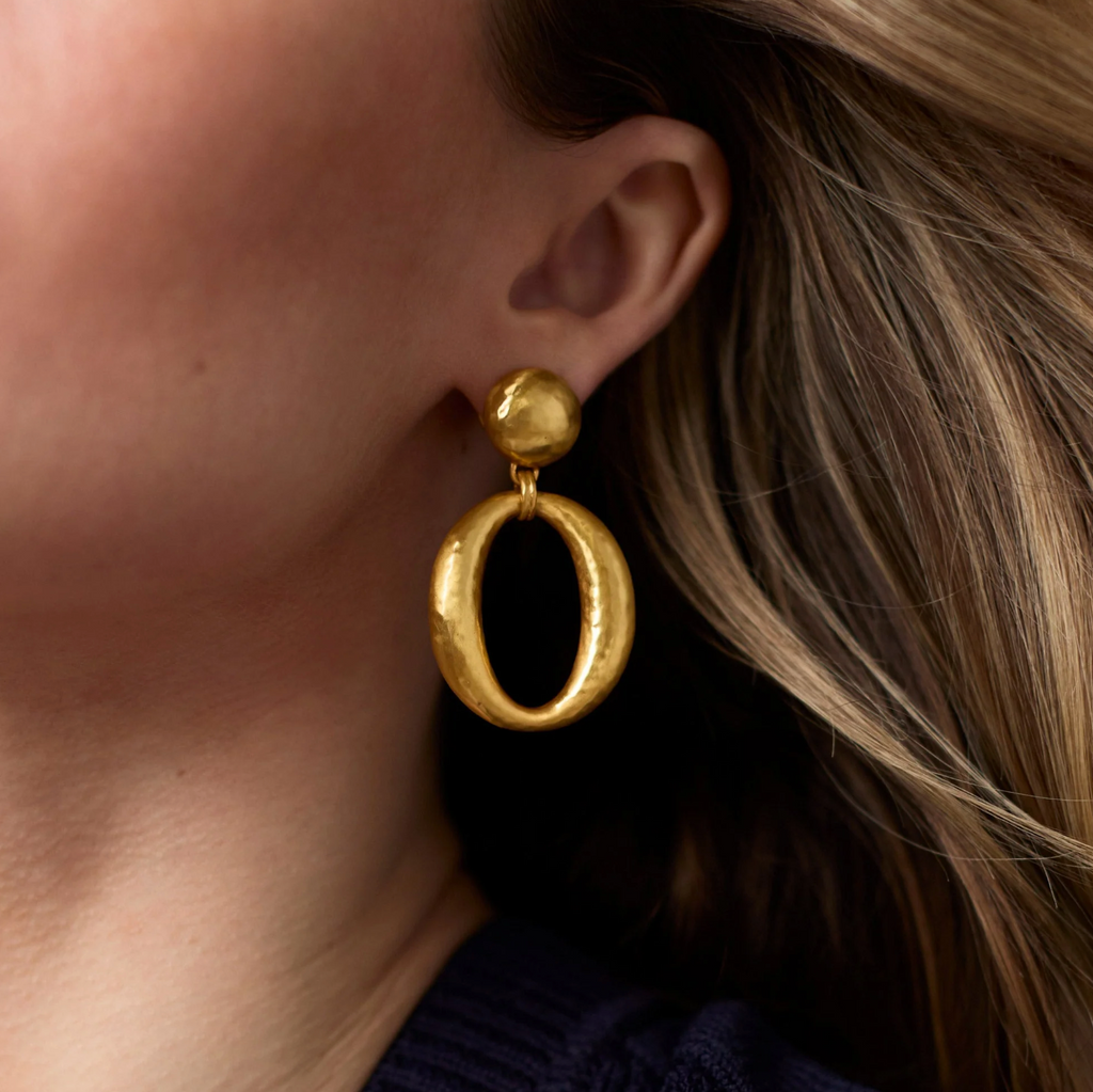 JULIE VOS SOLARA ORBIT STATEMENT EARRING - GOLD