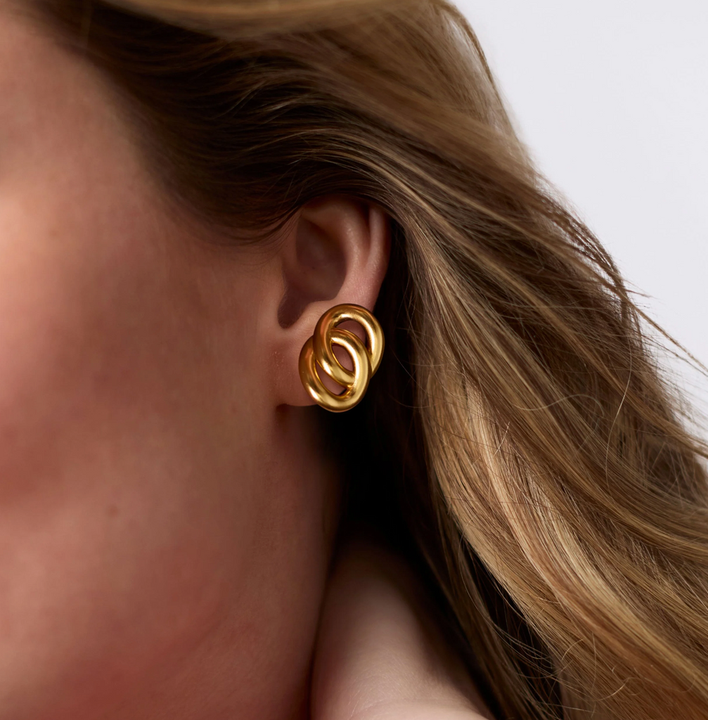 JULIE VOS DOLCE LINK STUD - GOLD