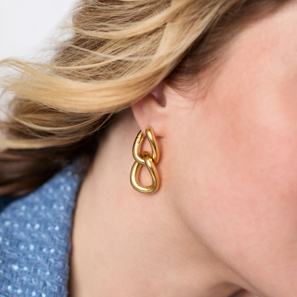 JULIE VOS DOLCE 2-IN-1 EARRING - GOLD